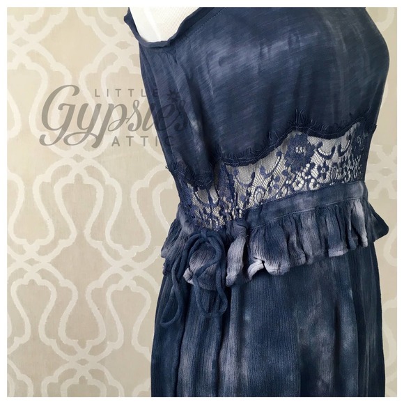 Mustard Seed Mineral Wash and Lace Maxi - Picture 2 of 10